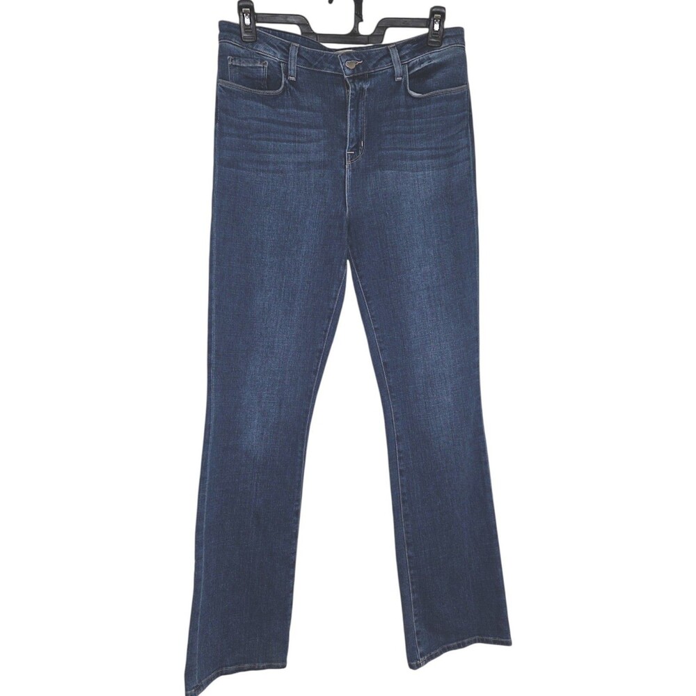 L’Agence Denim Jeans Women's Sz 31 Straight 33 in inseam Leg Blue Mid Wash